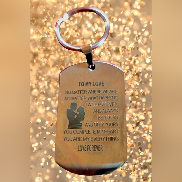 TO MY LOVE KEYCHAIN ~ STERLING SILVER ~ ENGRAVED ~ - Picture 1 of 1